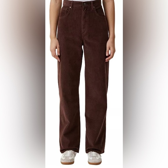 NWT Cotton On Brown Cord Low Rise Straight Jean Size 6 - Picture 1 of 7
